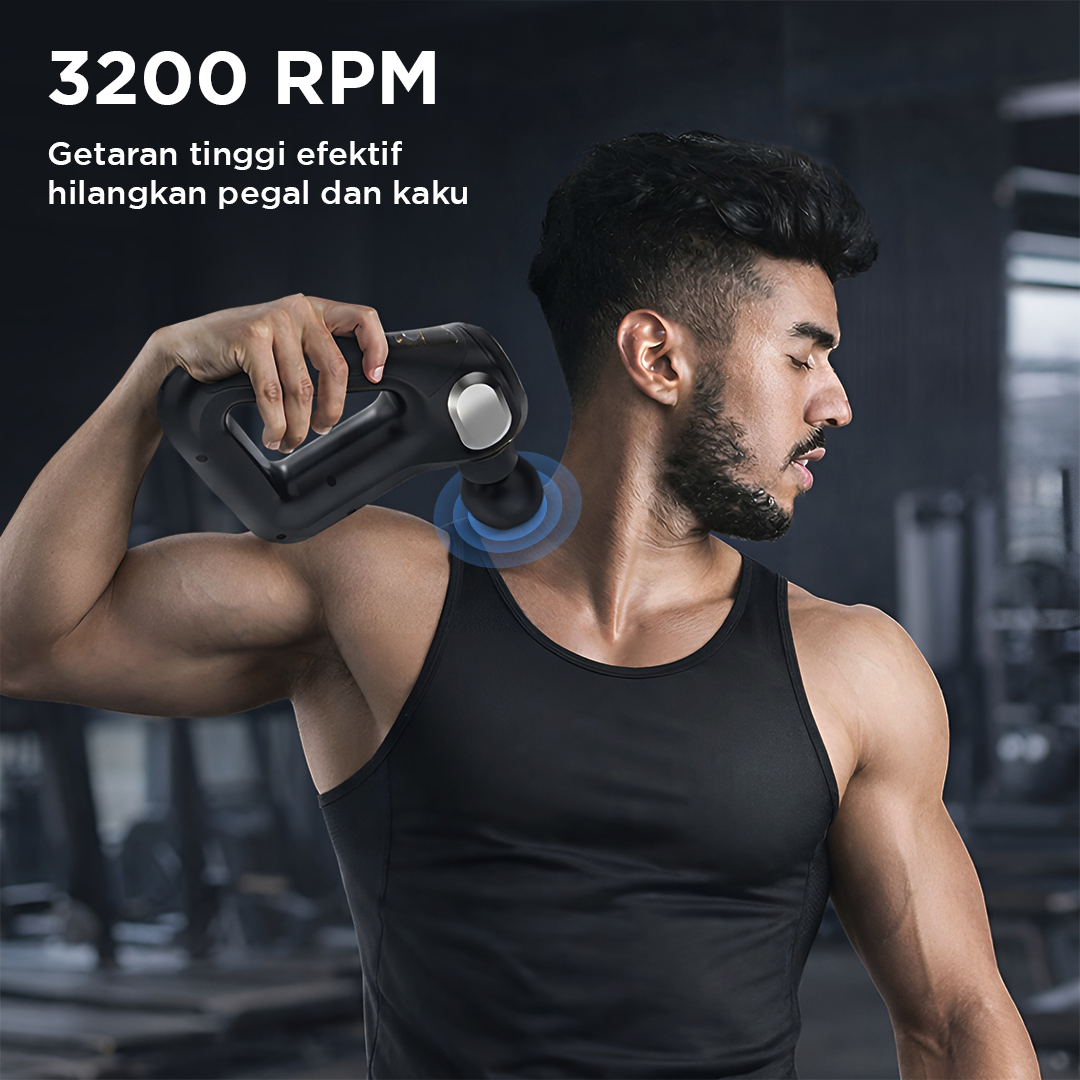 MUKASI Alat Pijat Elektrik Pundak Punggung Tangan Fascial Gun 2000 mAh - KH-750