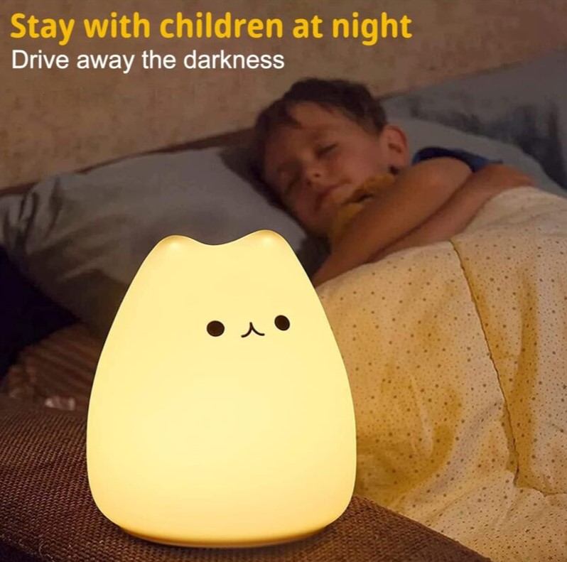 Little Cat Lampu Tidur LED Model Cute Cat RGB 5 Color 0.3W 4.5V - LJC-124