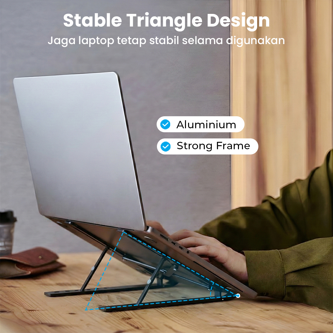 NUOXI Laptop Stand Foldable Adjustable Aluminium 12-17 Inch - N3