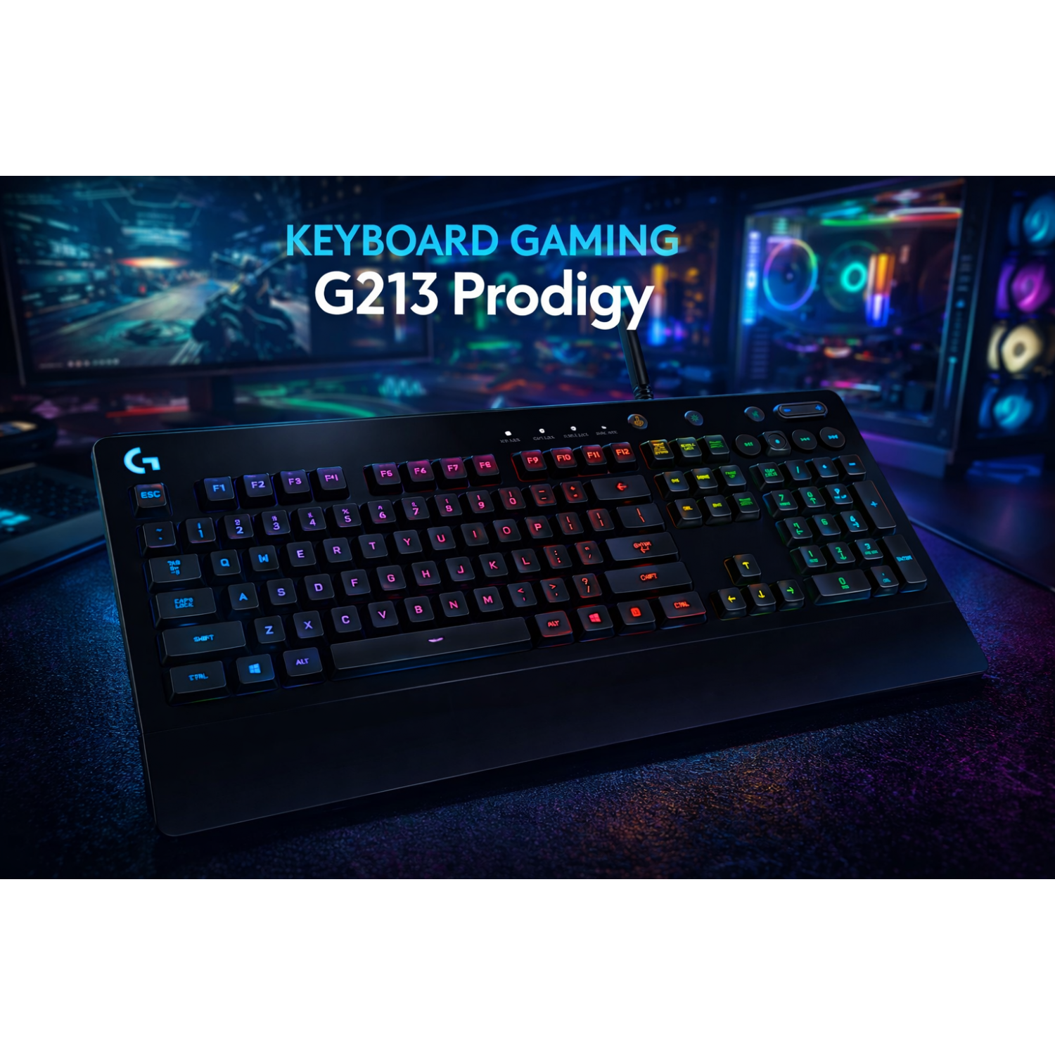 Jual Logitech USB Keyboard Gaming Kabel RGB Full Size - G213
