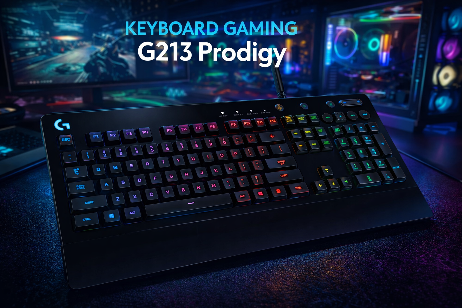 Logitech USB Keyboard Gaming Kabel RGB Full Size - G213 Prodigy