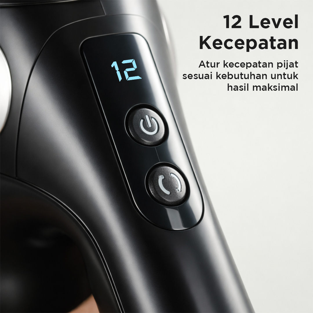 MUKASI Alat Pijat Elektrik Pundak Punggung Tangan Fascial Gun 2000 mAh - KH-750