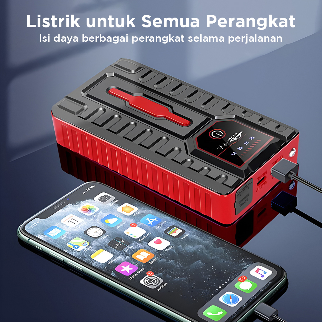 JXIANG POWER Jump Starter Luxury Power Bank Pompa USB 12V 10000mAh - JX-008B