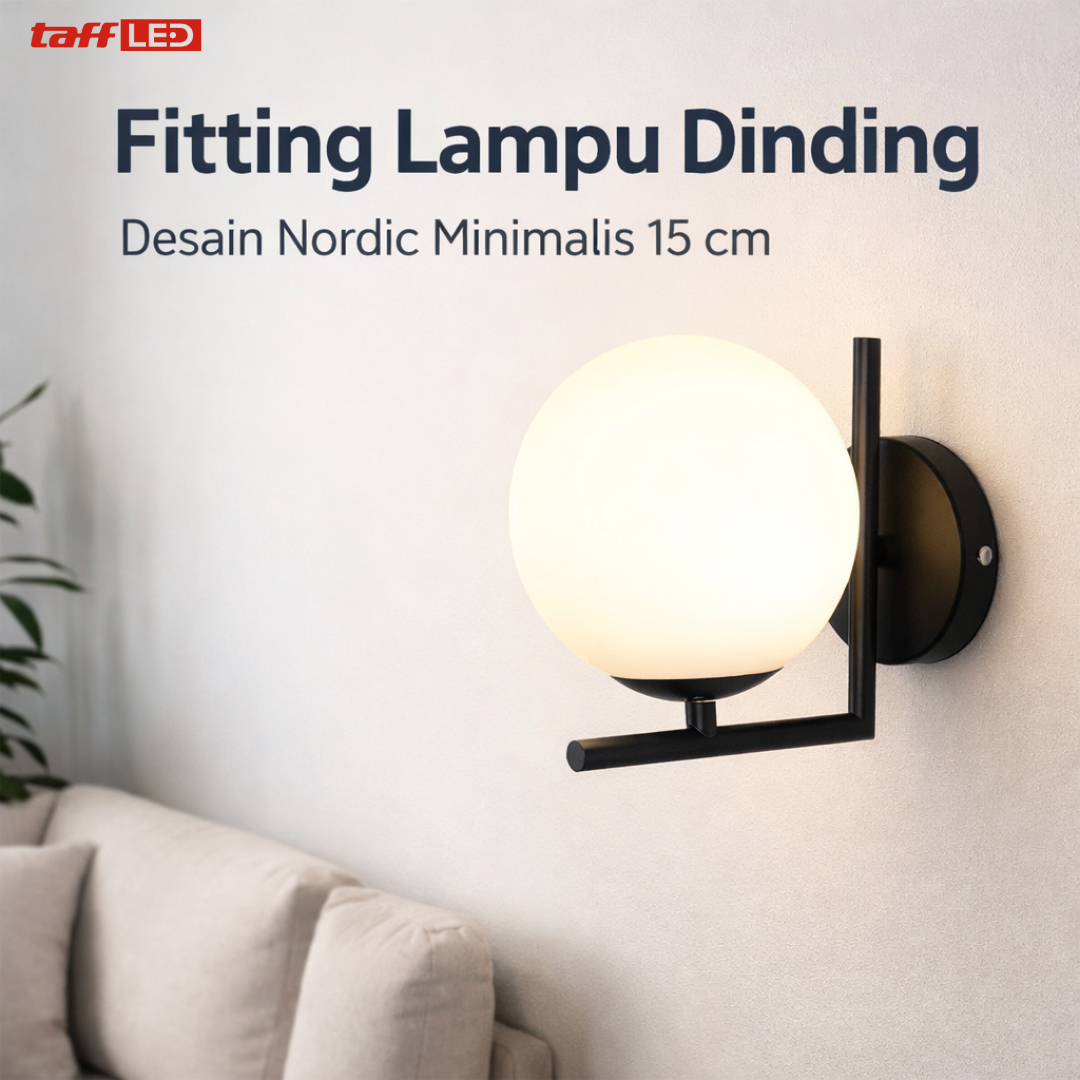 TaffLED Fitting Lampu Dinding Wall Lamp Nordic Diameter 15 cm - XD-2027