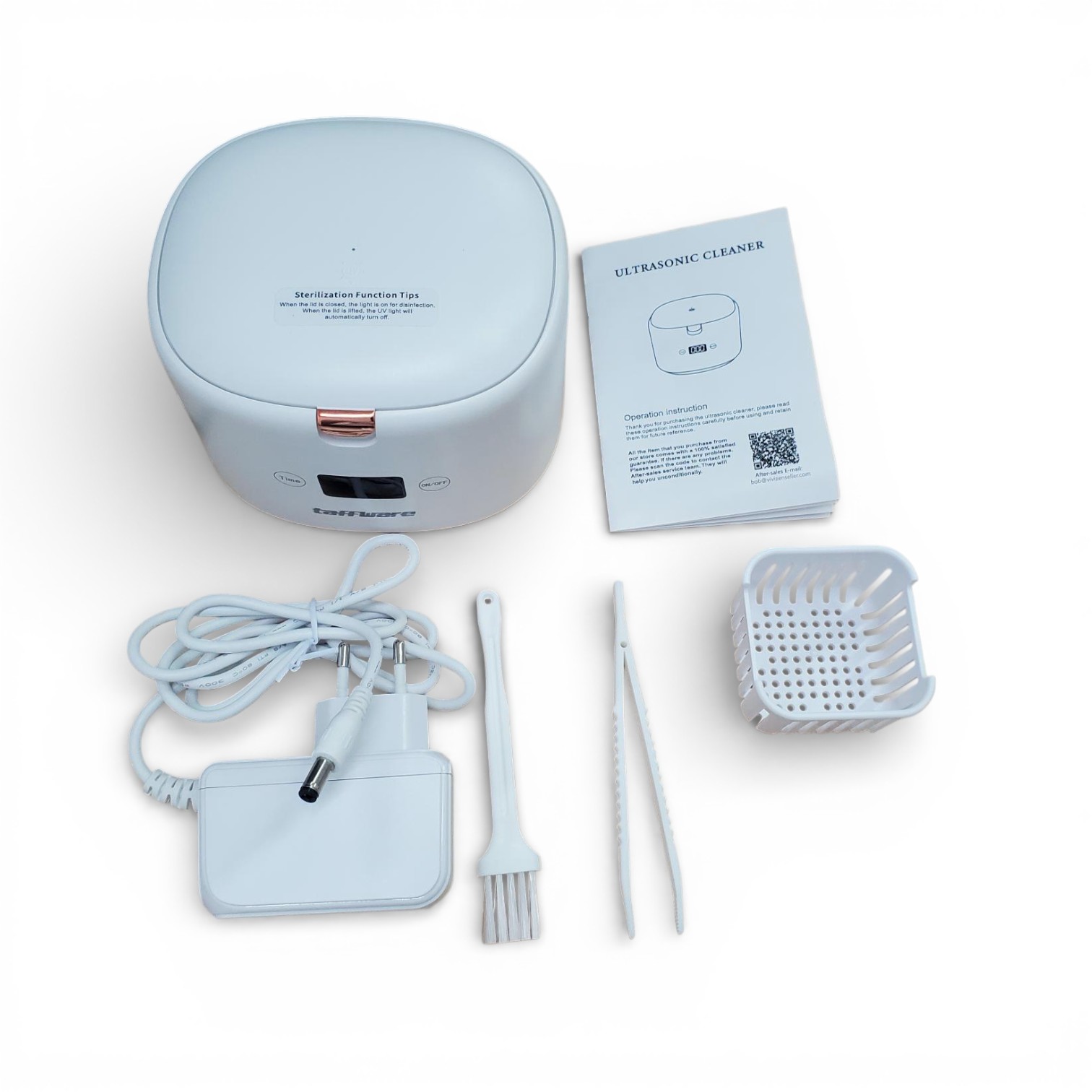 Taffware Pembersih Kacamata Perhiasan Ultrasonic Cleaner 45kHz 230ml - SJ-W7