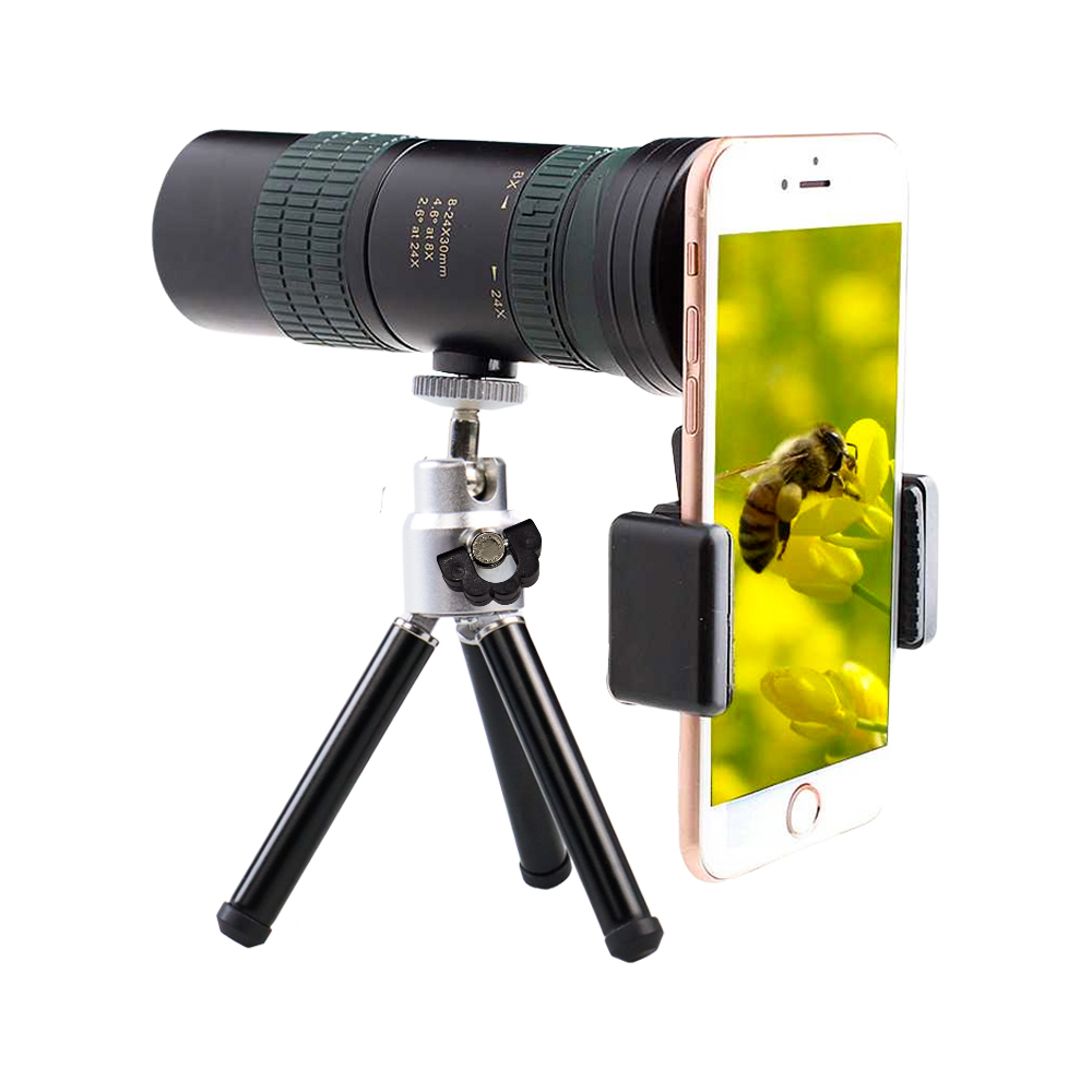 APEXEL Lensa Kamera Smartphone Telephoto Zoom HD 8-24X30 Monocular - APL-8-24X30