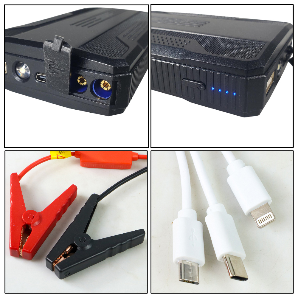 OTOHEROES Power Bank 10000mAh Car Jump Starter Flashlight USB - K21