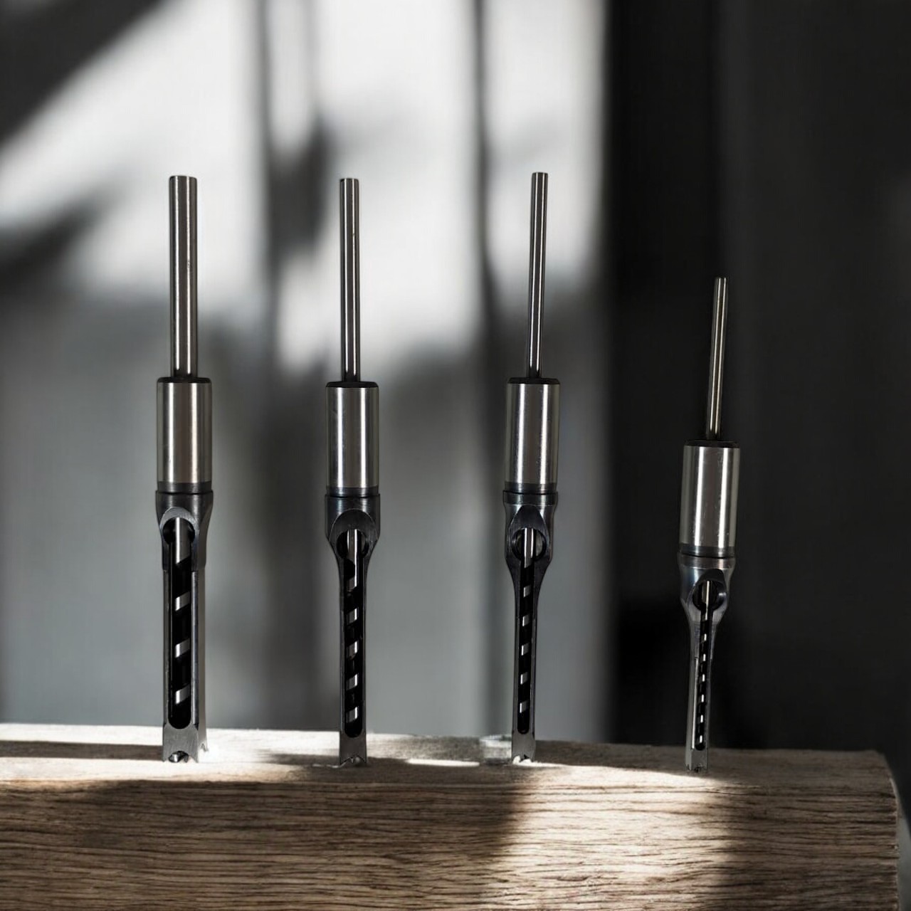 JUSTINLAU Set Mata Bor Persegi Kayu HSS Square Hole Drill 4 PCS - JS-195