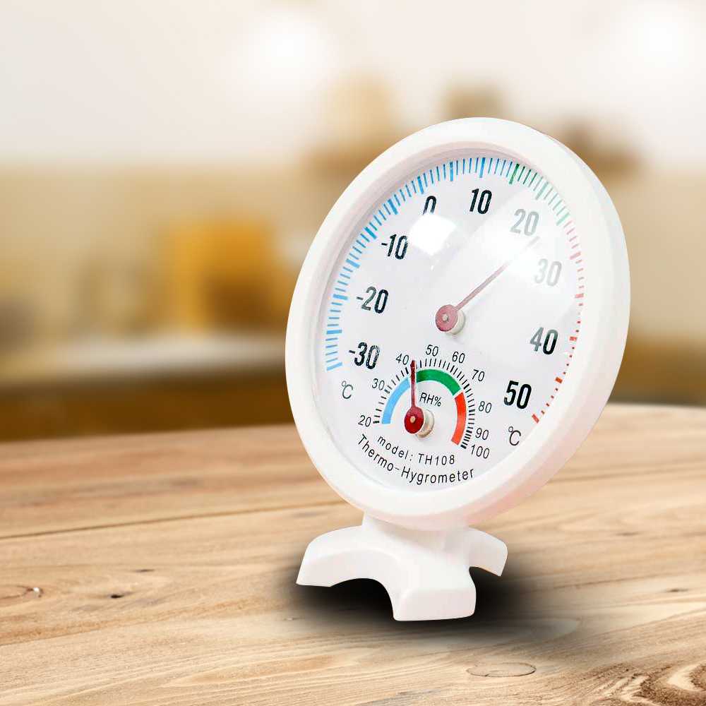 Termometer Bulat Jual Standing Termometer Hygrometer Analog Bulat Bahan PLastik