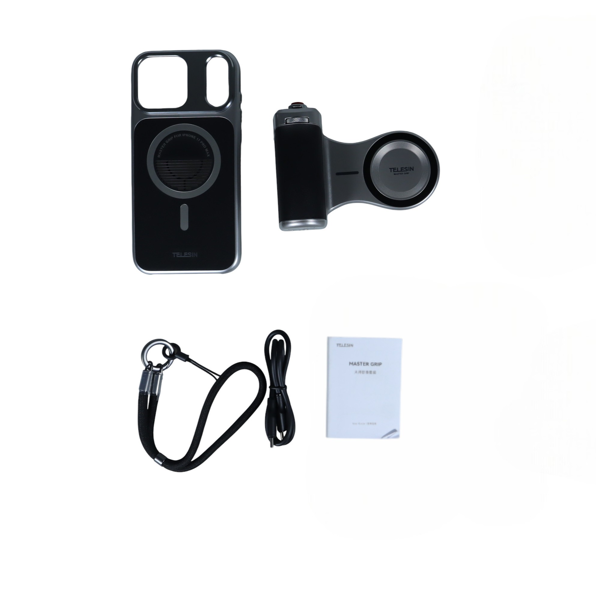 TELESIN Master Grip Ultimate for iPhone 17 Pro Max with Phone Case - P5-MP-003