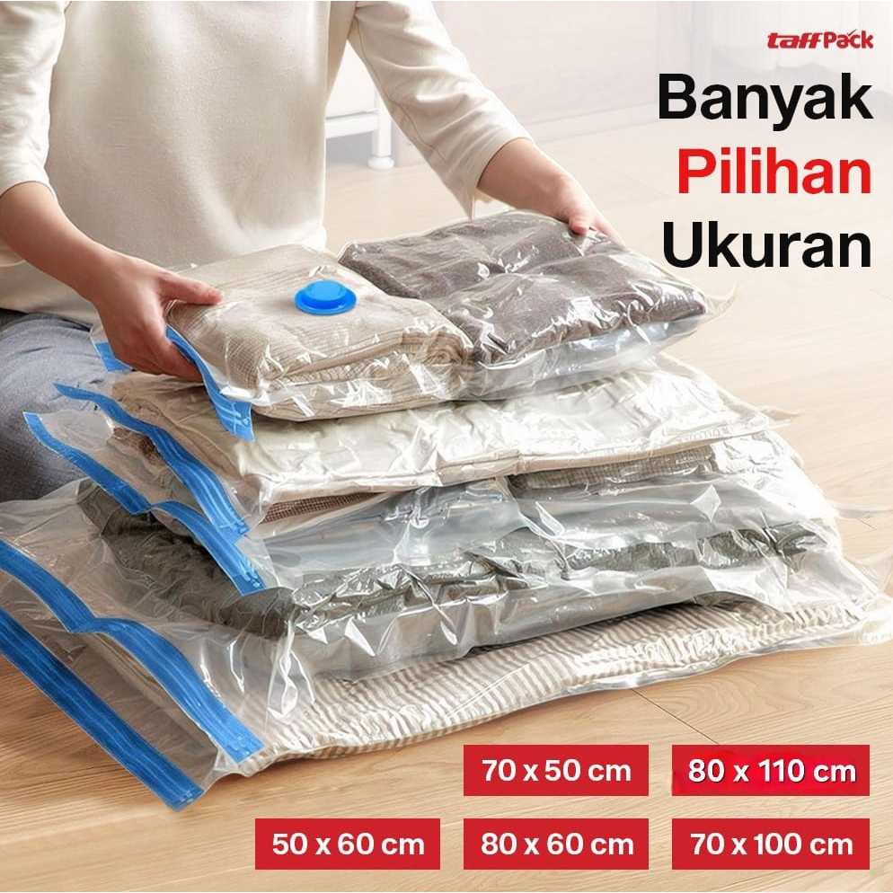 TaffPACK Kantong Plastik Vakum Pakaian Vacuum Compression Bag 1 PCS - YK-1000 - Gambar 5