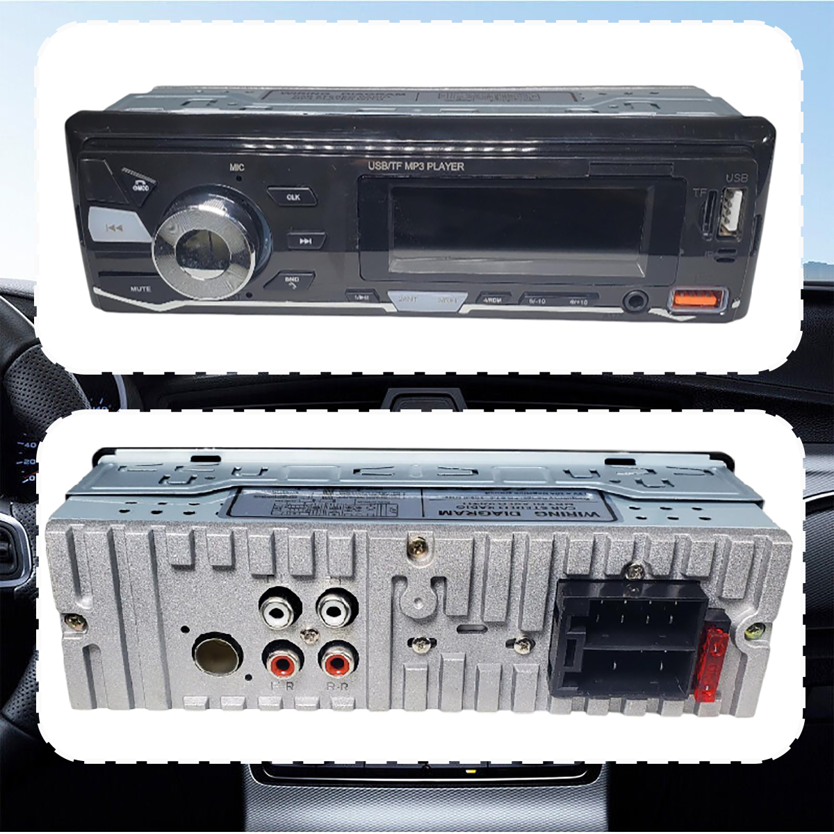 Wistrue Tape Mobil Audio MP3 Player LCD RGB Bluetooth 5.1 ISO Plug 60W - 2225
