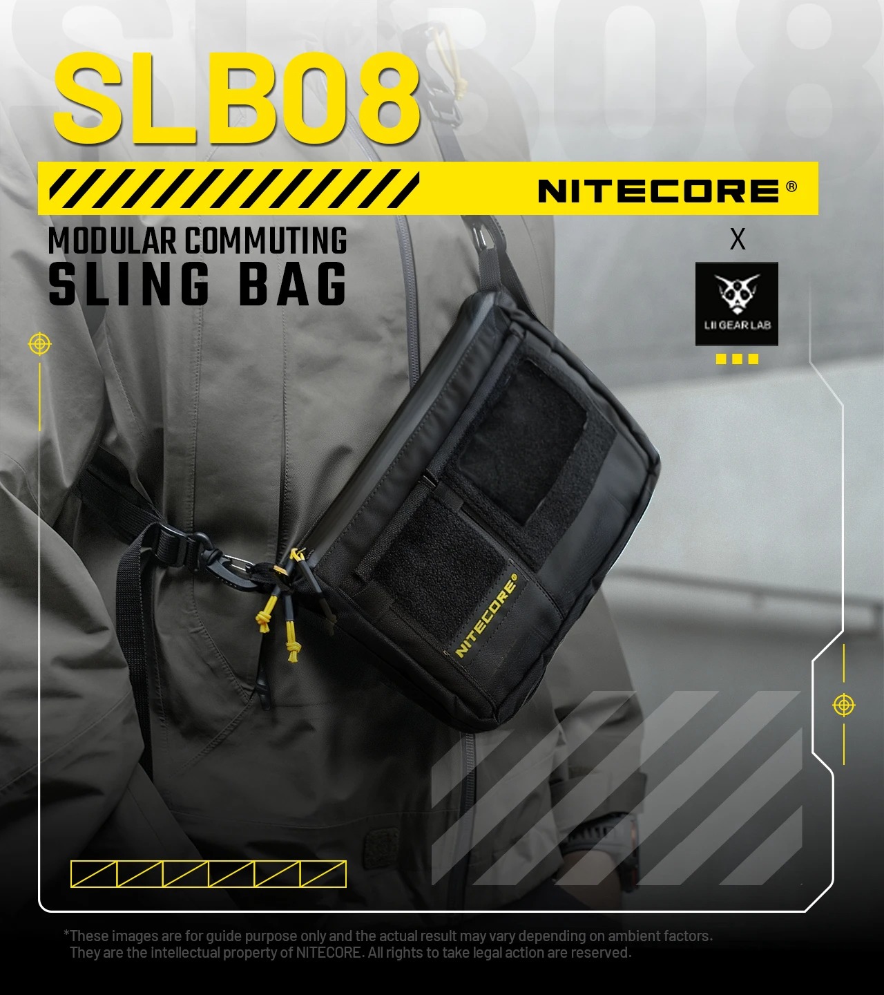 Nitecore Tas Sling Bag Modular Multifungsi Lightweight 500D Nylon - SLB08