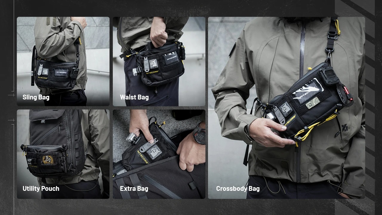 Nitecore Tas Sling Bag Modular Multifungsi Lightweight 500D Nylon - SLB08