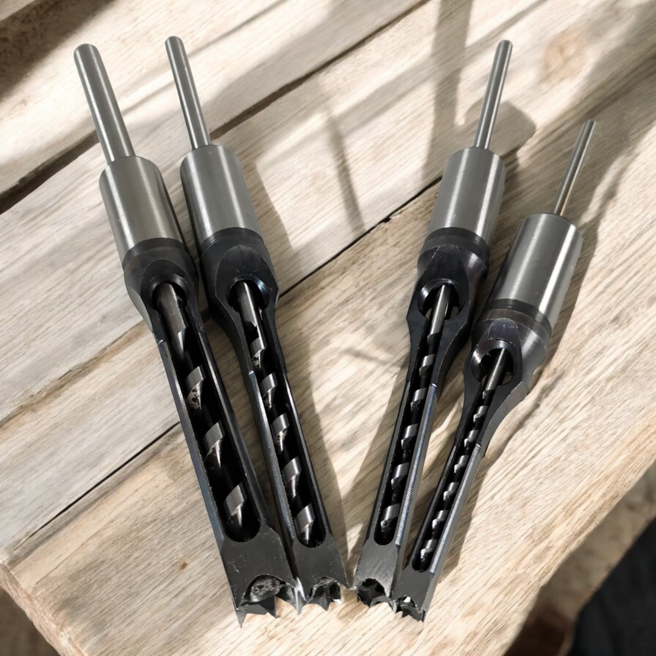 JUSTINLAU Set Mata Bor Persegi Kayu HSS Square Hole Drill 4 PCS - JS-195