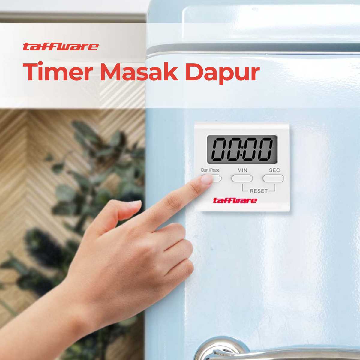 Taffware Timer Masak Dapur Countdown Digital Alarm Clock - T10