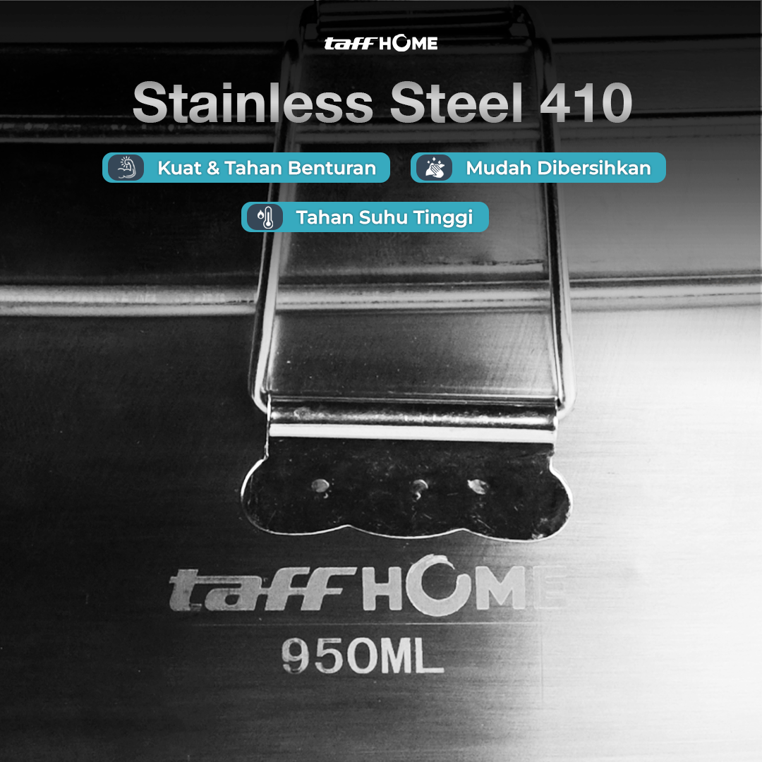 TaffHOME Kotak Makan Lunch Box Stainless Steel Double Layer 950ml - TR-95