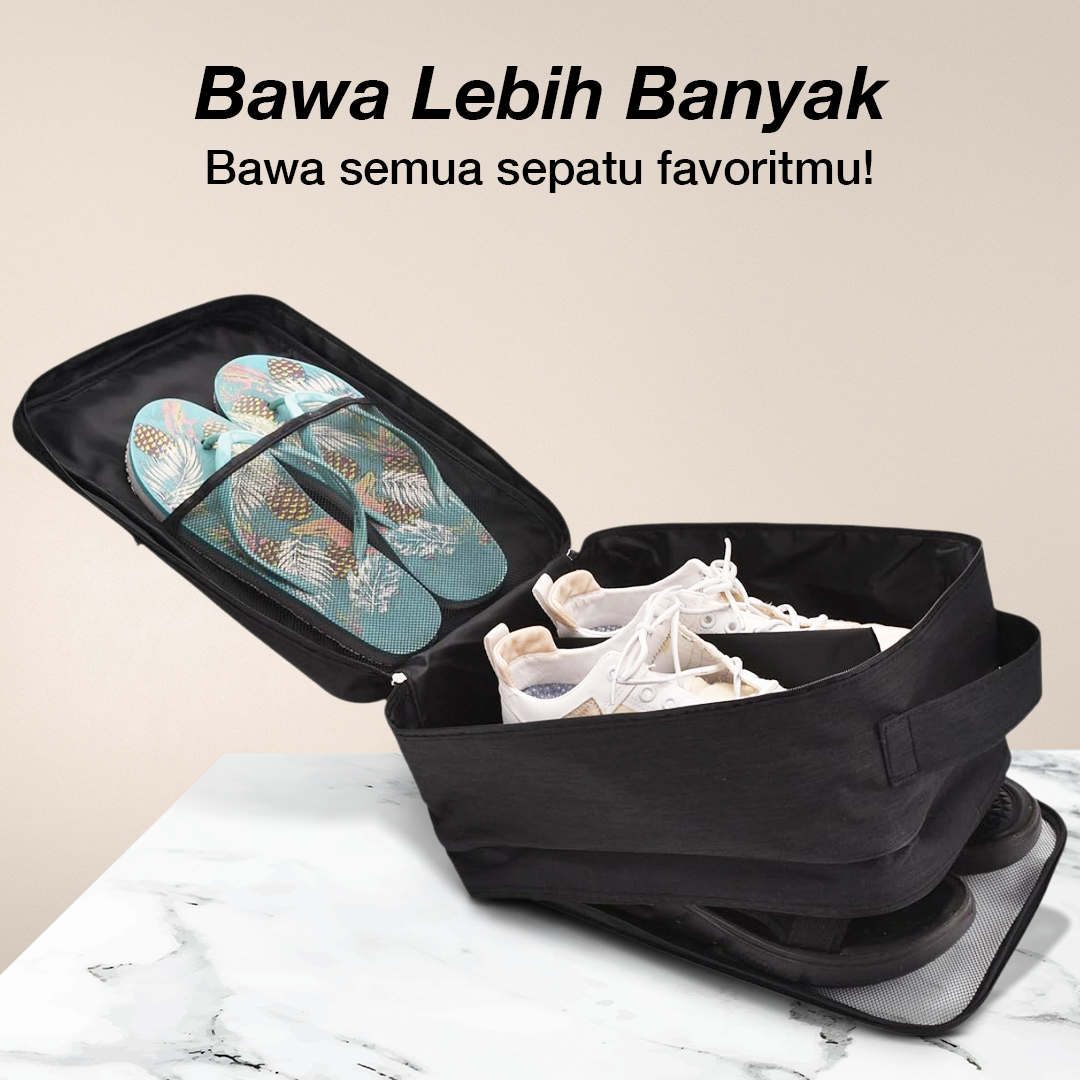 Ishiline Tas Sepatu Olahraga Organizer Waterproof Travel Shoes Bag - S-041