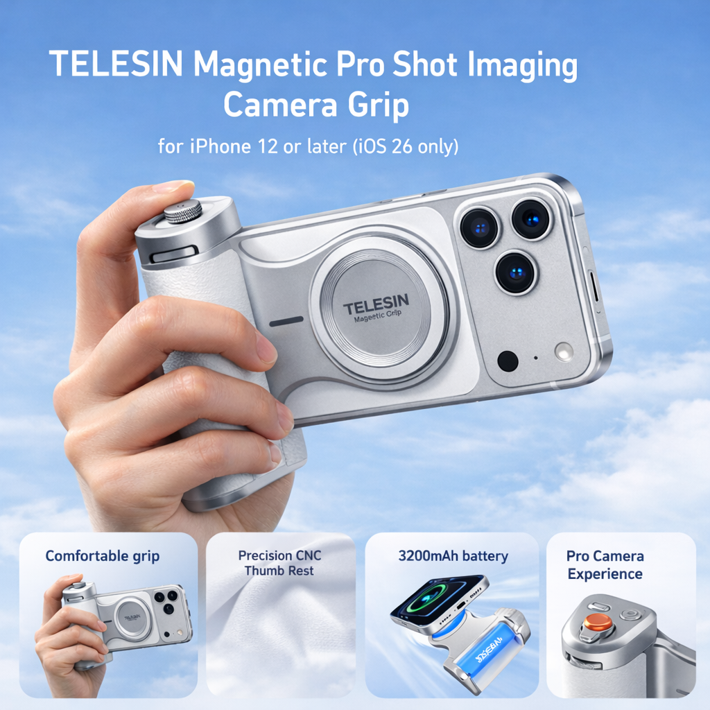 MagnaVision magnetic smartphone camera grip