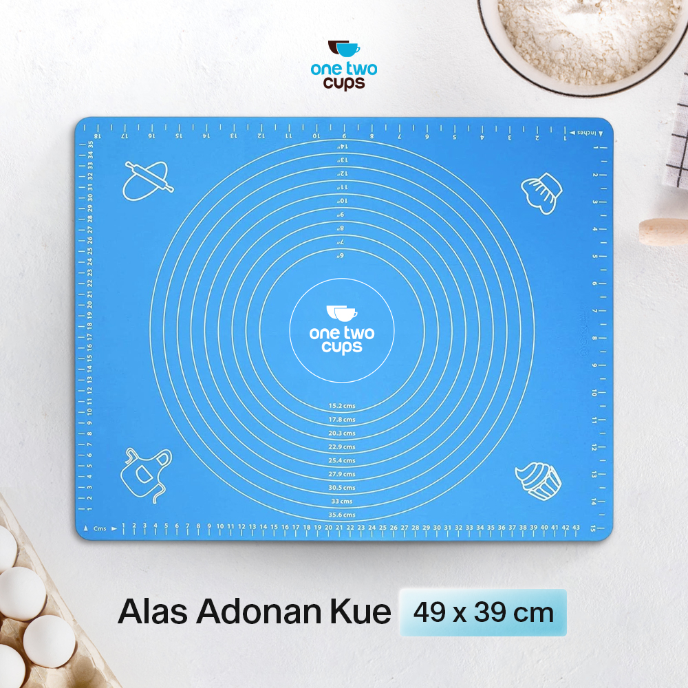 One Two Cups Alas Adonan Kue Fondant Silikon Baking Mat Anti Slip - JJ3873