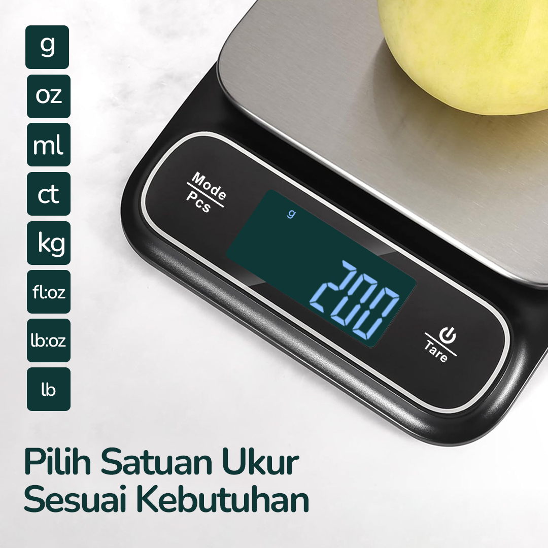 HOKANG Timbangan Dapur Mini Digital Scale Waterproof 5kg 0.1g - K10