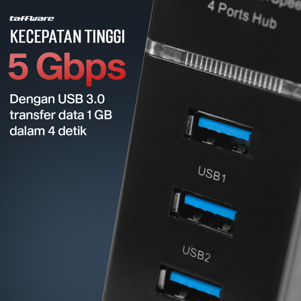 Taffware USB Hub 3.0 Adapter 4in1 USB 5Gbps - 303