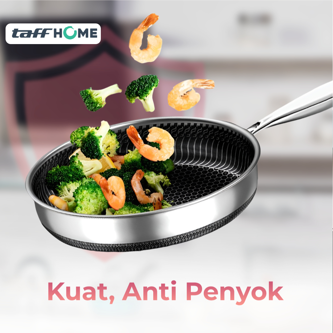 YS Cookware Wajan Penggorengan Frying Pan Stainless Steel Anti Lengket - 316