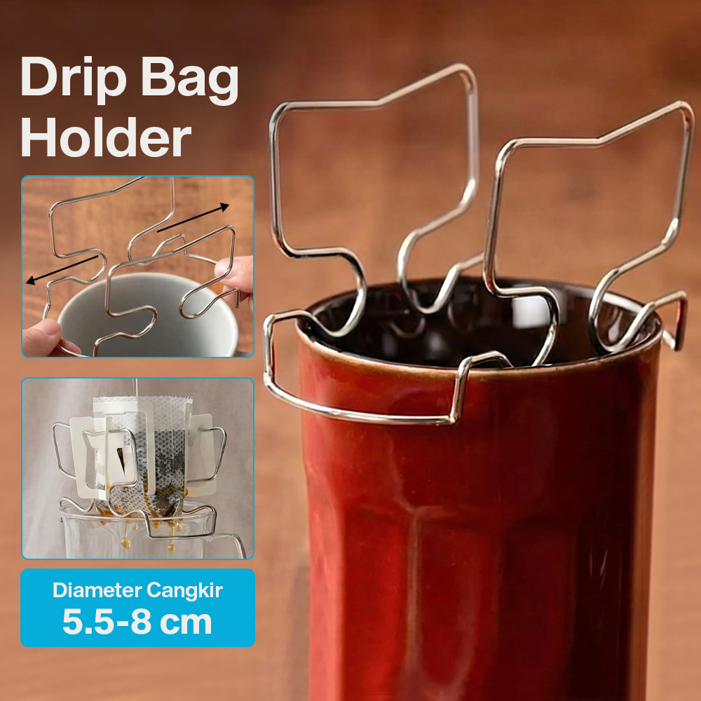 One Two Cups Drip Bag Holder Kertas Penyaring Kopi Stainless Steel 304 - P-020