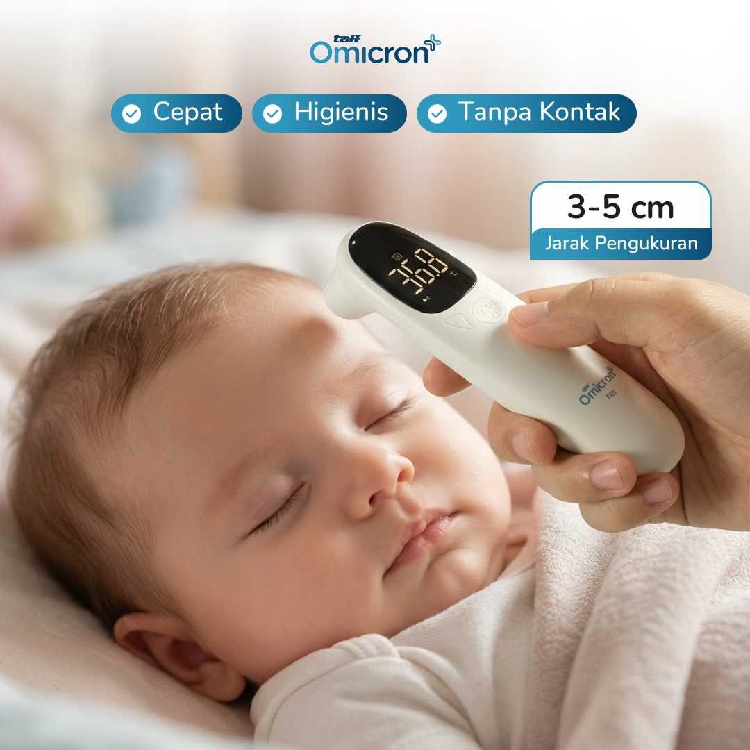 TaffOmicron Termometer Suhu Badan Digital Thermogun Infrared Memory - F02 - Gambar 3