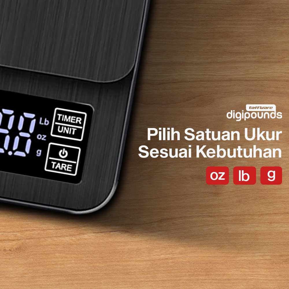 Taffware Digipounds Timbangan Kopi Digital Timer Coffee Scale - TSC3/5/10