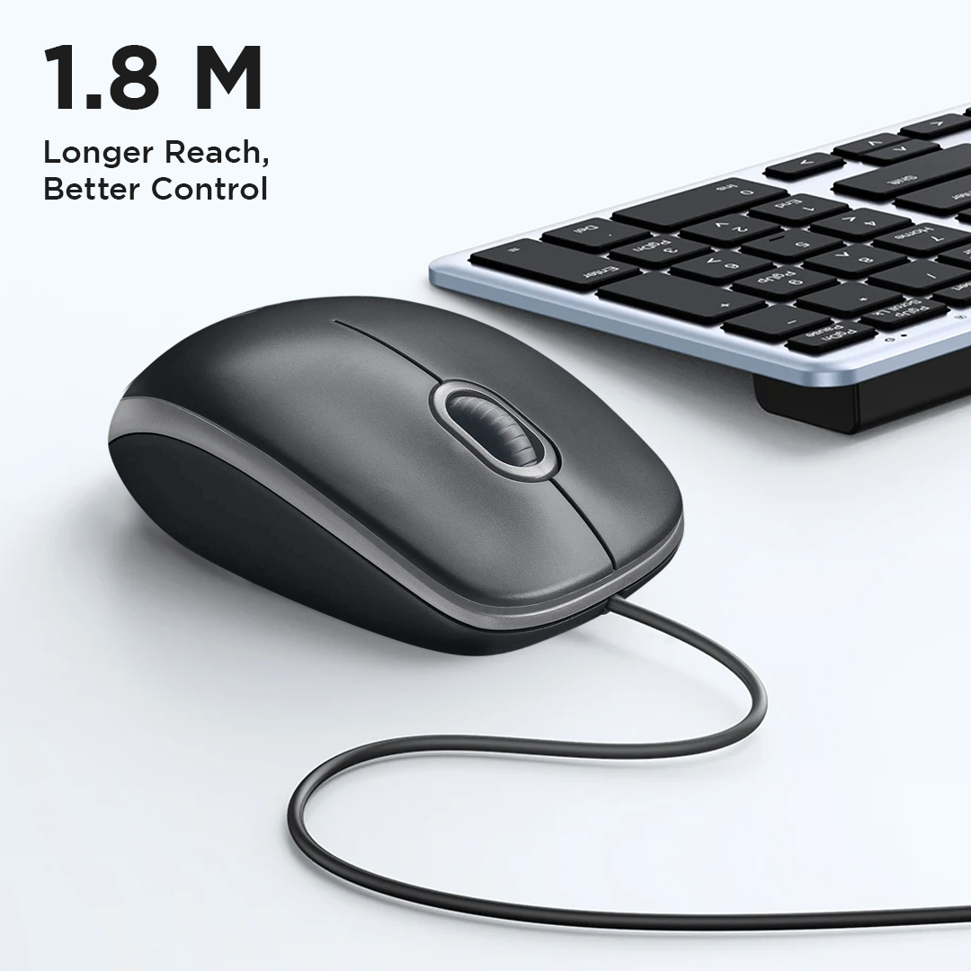 Logitech Mouse Kabel USB Optical Wired Ergonomic 800 DPI - B100