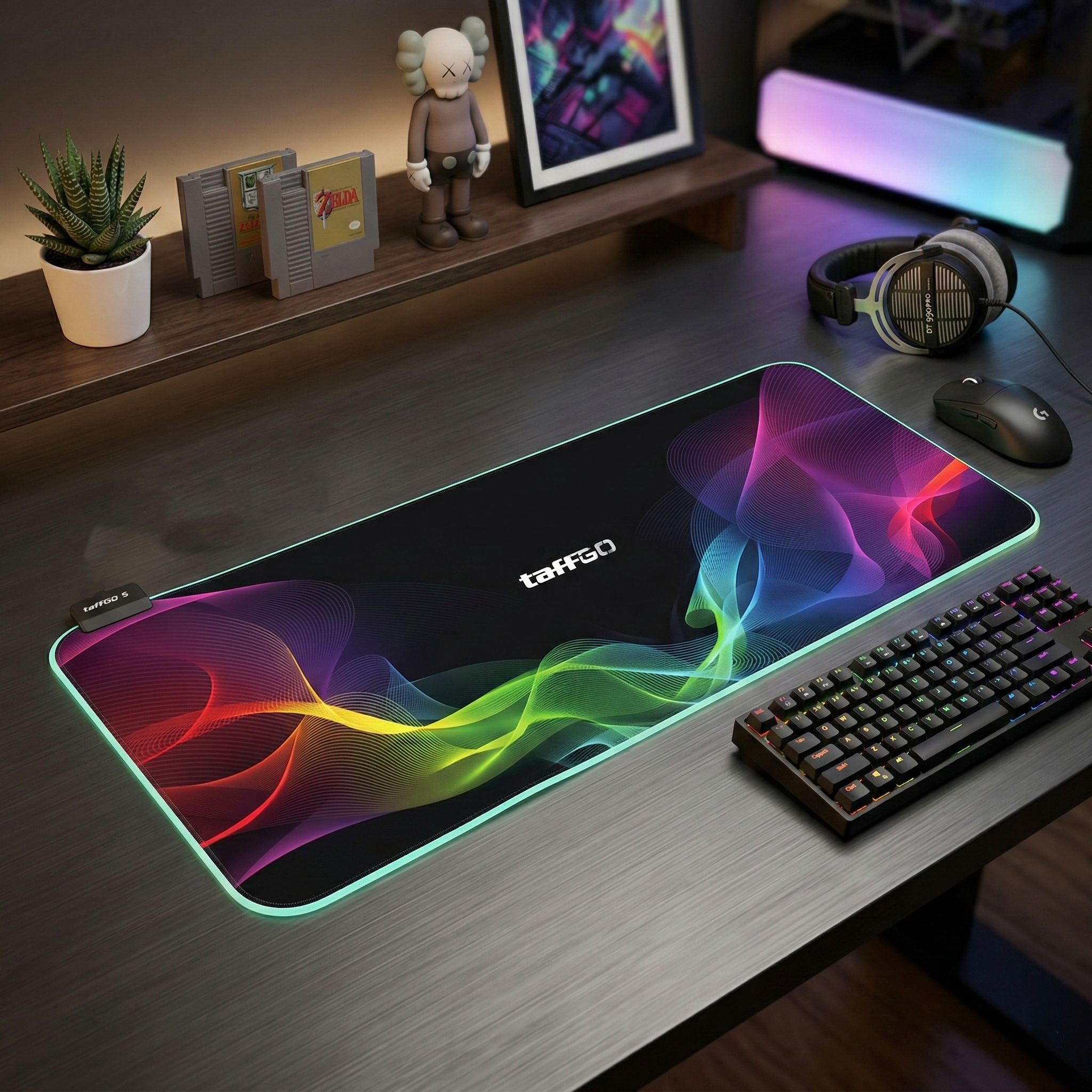 TaffGO ASUS ROG Gaming Mouse Pad Illuminated RGB 800x300x3mm - GMS-GB-5