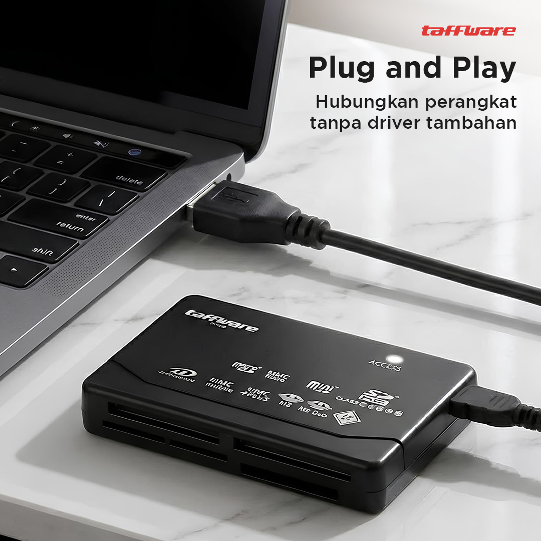 Taffware Card Reader OTG 6in1 USB 2.0 CF SD MicroSD MMC MS XD Card - SHTC-08