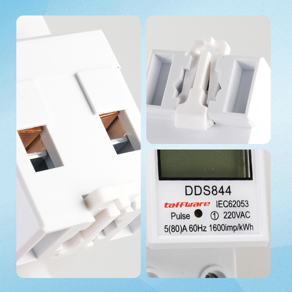 DIANQI Meteran Listrik Digital Din Rail kWh Meter Single-Phase 220 V - DDS844