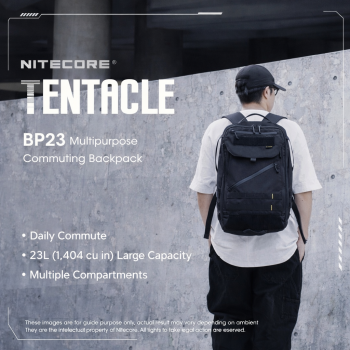 NITECORE Tas Ransel Laptop 15.6 Inch 600D Polyester MOLLE Sistem 23L - BP23