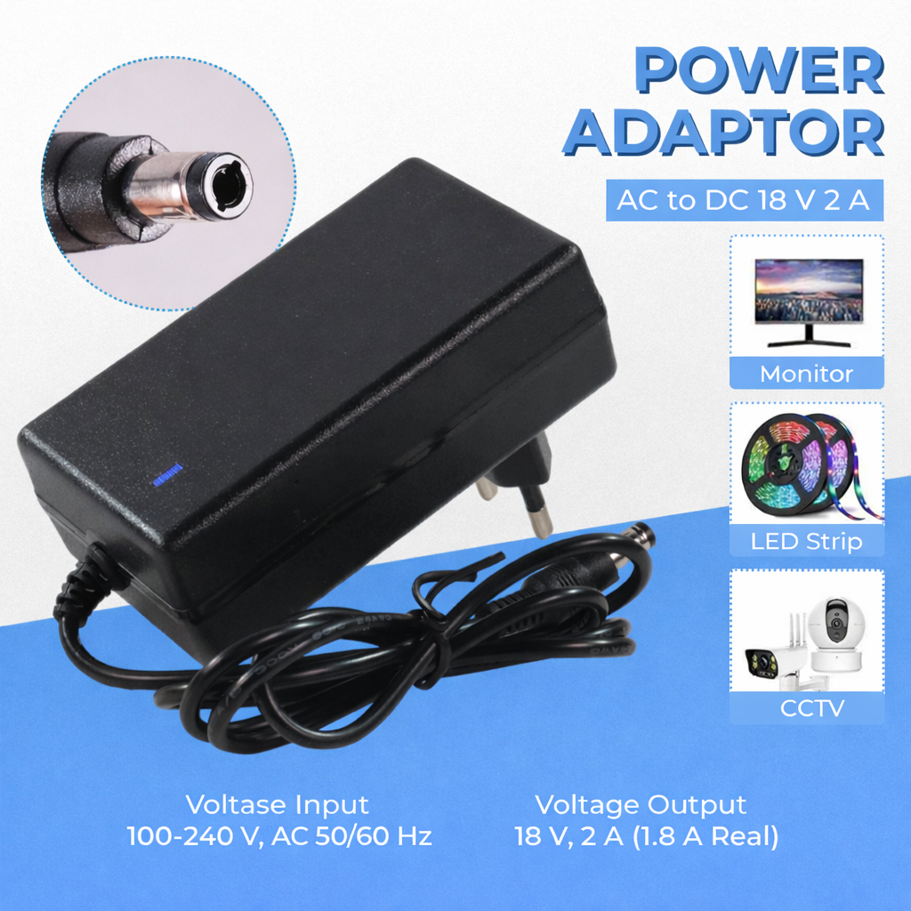 Deek-Robot Adaptor Power Supply Converter AC to DC LED Strip - 2420 / 1820
