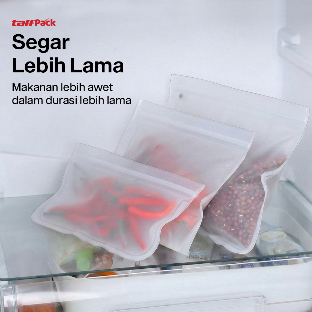 TaffPACK Kantong Plastik Organizer Makanan Silikon Food Bag Ziplock - B0271