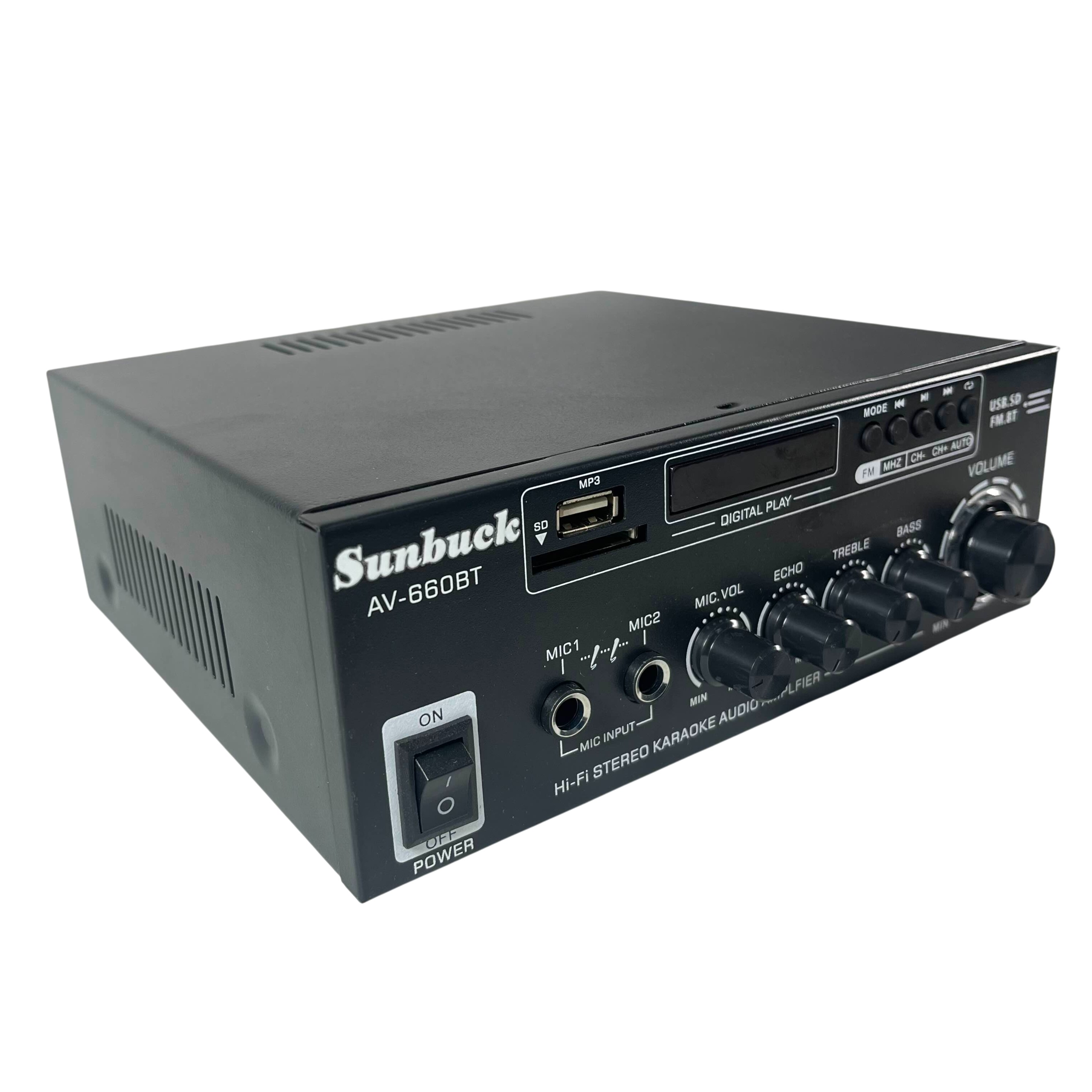 Sunbuck Audio Bluetooth 5.0 DAC Amplifier 2 Ch Remote 2000W - AV-660BT