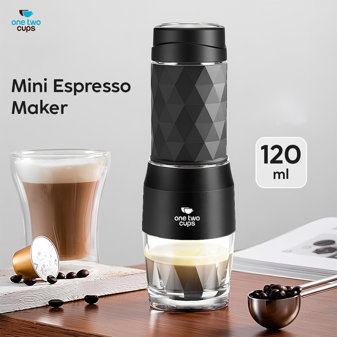 One Two Cups Hand Press Coffee Maker 2in1 18 Bar 120ml for Nespresso - HS-8439N