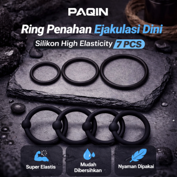 PAQIN Ring Penahan Ejakulasi Dini Silikon High Elasticity 7 PCS - PQ435