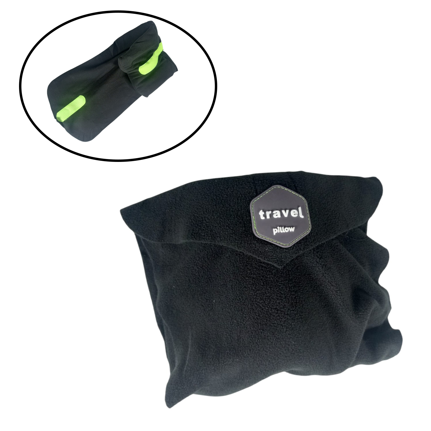 TaffSPORT Bantal Leher Travel Katun Ergonomis 360 Support Neck Pillow - NF302