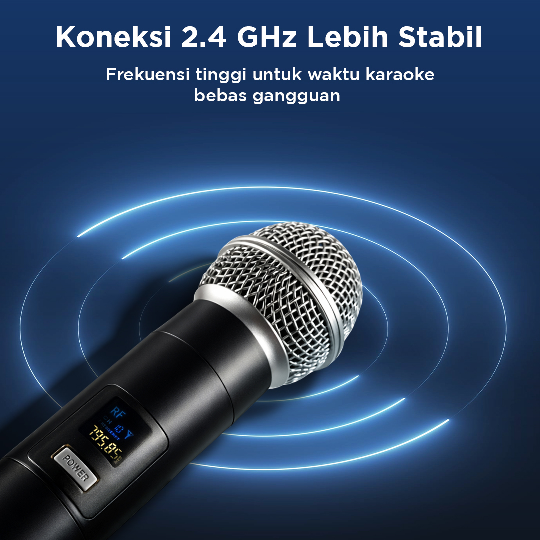 Fradical Microphone Karaoke Handheld Wireless Rechargeable 2.4GHz 2PCS - FDR24