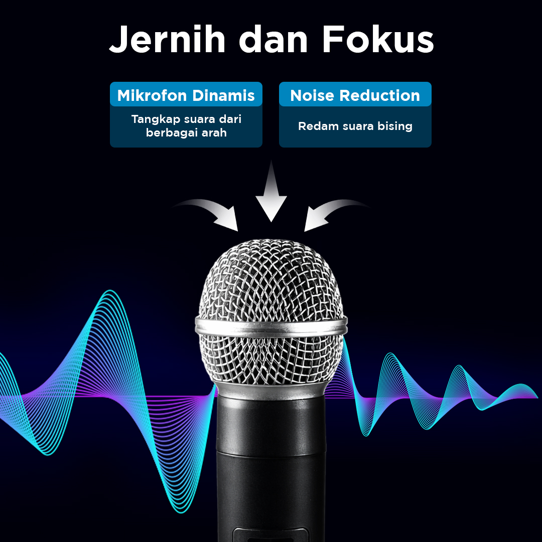 Fradical Microphone Karaoke Handheld Wireless Rechargeable 2.4GHz 2PCS - FDR24