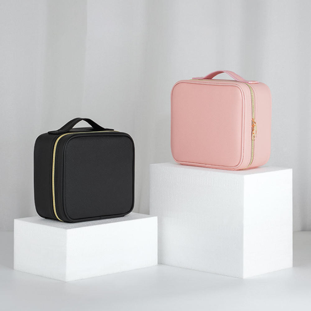SNU Tas Organizer Make Up Kosmetik with Mirror and Light 26x23x12cm - F350
