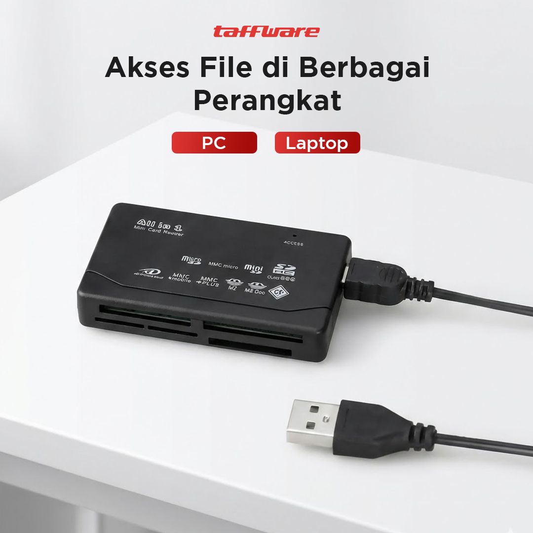 Taffware Card Reader OTG 6in1 USB 2.0 CF SD MicroSD MMC MS XD Card - SHTC-08