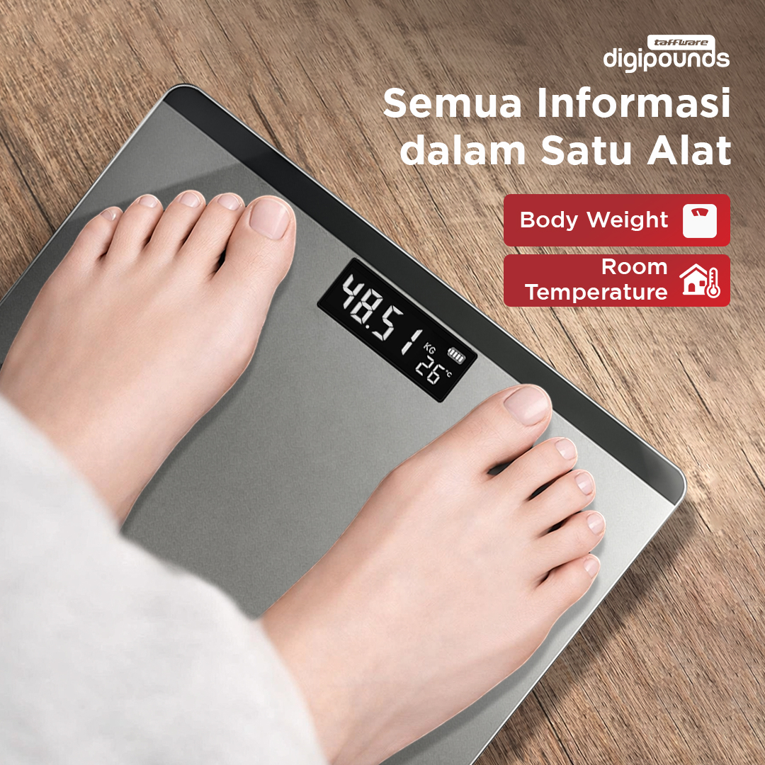 iScale Timbangan Badan Digital Scale Temperature Battery Version 180kg - SE
