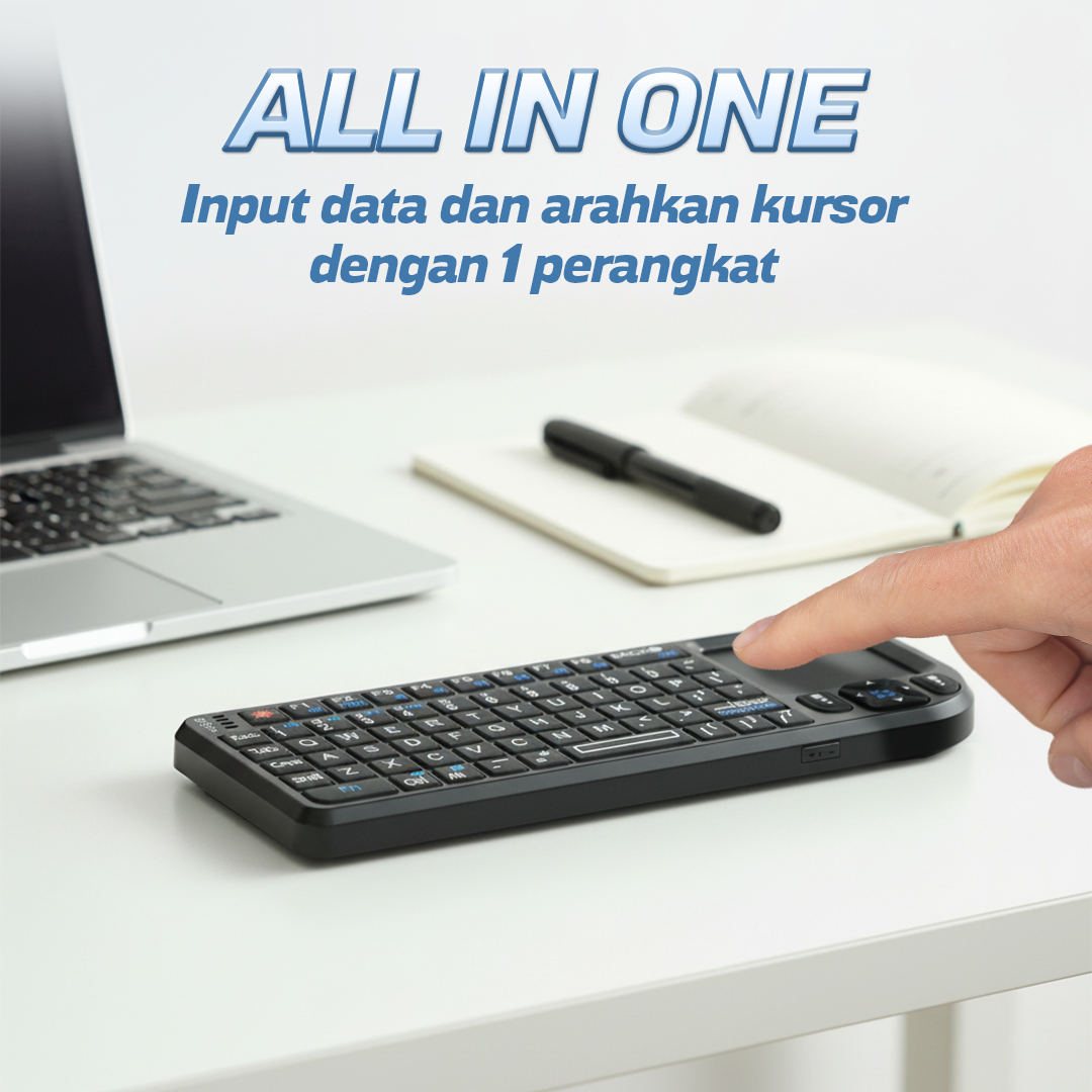 HotLouse Keyboard Wireless 2.4GHz Bluetooth Touchpad and Laser Pointer - RT-MWK02