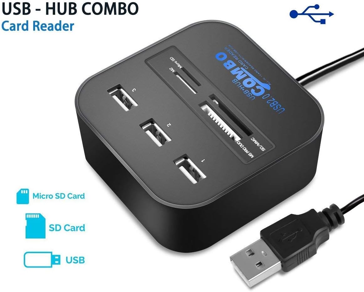 USB Hub 2.0 Adapter 7in1 USB SD MMC Micro SD MS M2 - CK07