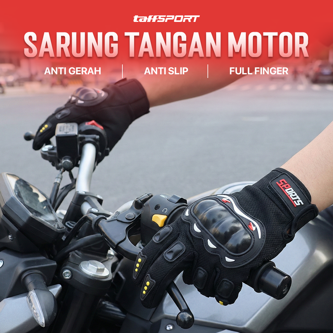 TaffSPORT Sarung Tangan Motor Touchscreen Anti Slip Protektor - MCS-02C