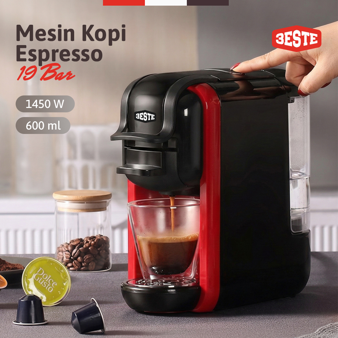 3ESTE Mesin Kopi Espresso 3 in 1 Coffee Maker 19 Bar 1450W 600ml - AC-514K